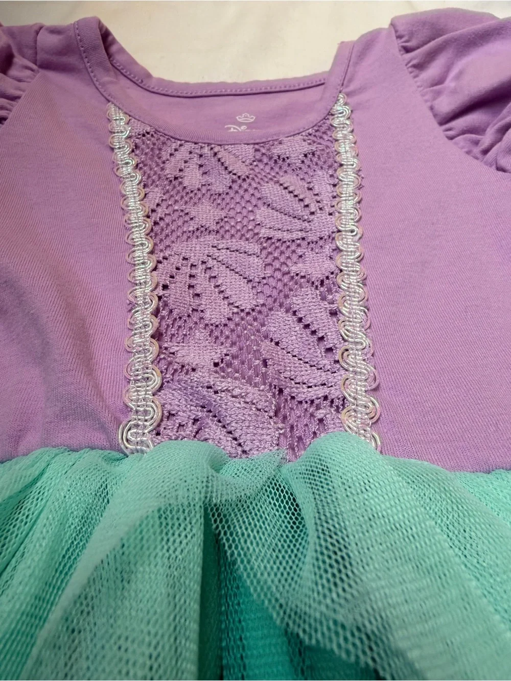 NWOT Disney Princess Ariel Tutu Dress 12M Puff Sleeve The Little Mermaid